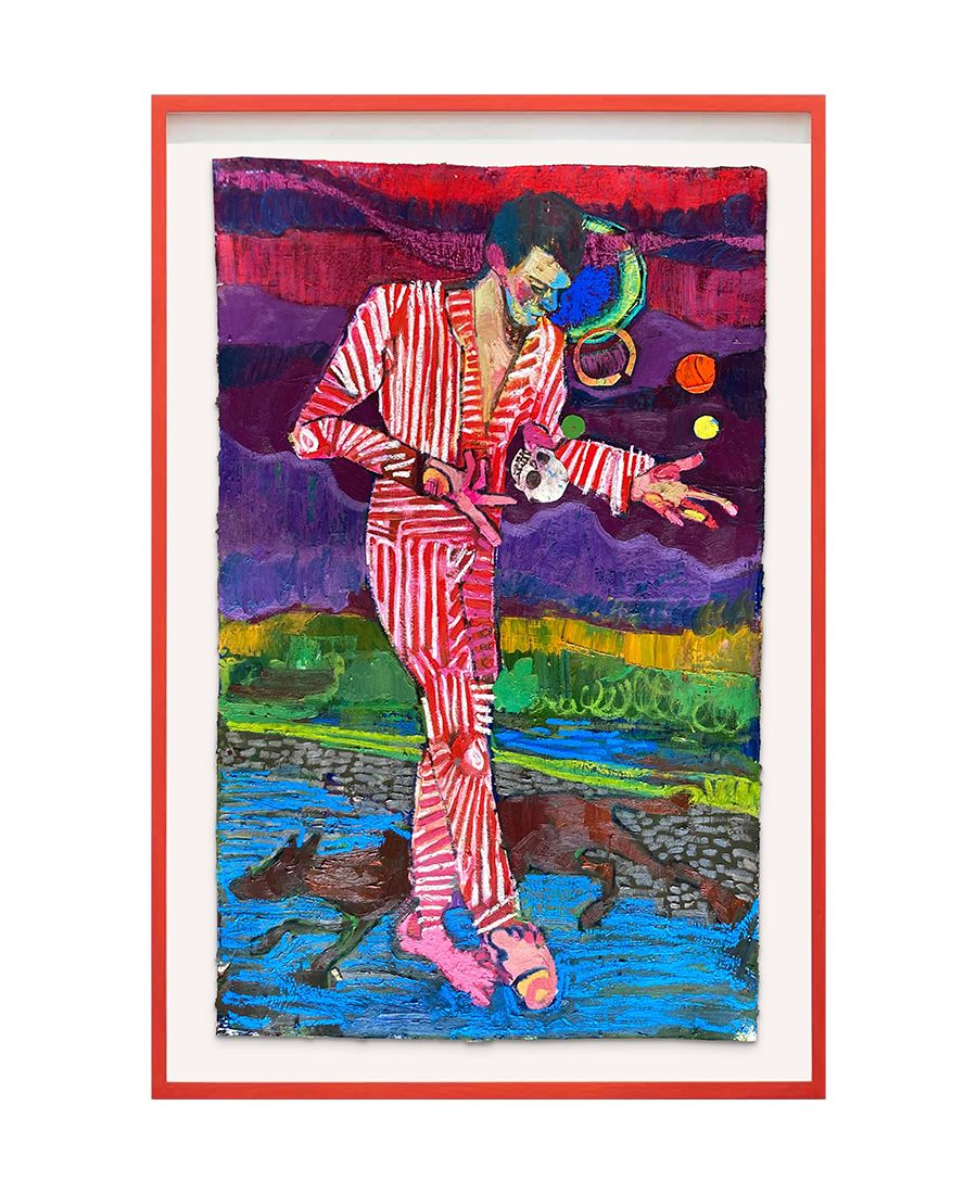 beerslondon's tweet photo. This piece, entitled, TALENTED SOMNAMBULIST (2021), oil &amp; oil pastel on paper, 125x75cm is by BEERS artist Andrew Salgado and it is currently available. To inquire about this piece kindly email info@beerslondon.com or DM here. 

@Salgado_andrew https://t.co/vcKUyA5krB