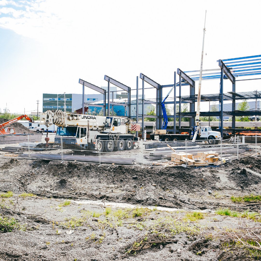 swmwdesign's tweet photo. Our team in Inuvik is working hard on the Tununuk Place Apartments.⁠
⁠
This unique 27,000 sqft, three-story, pre-engineered apartment building features 17 units, in a remote part of Inuvik.⁠ https://t.co/l6HHqJstlQ