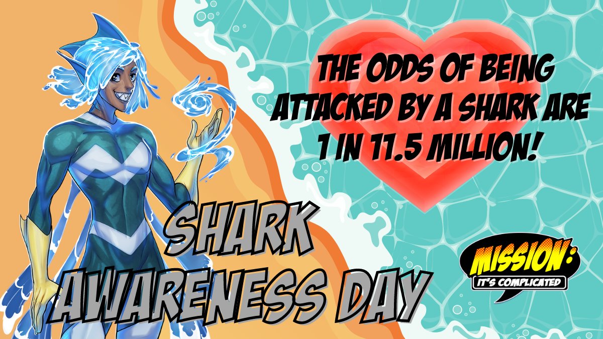 Pugsly_MIC's tweet photo. Today is #SharkAwarenessDay.
Remember to watch out for green-finned, radioactive sharks. Control over water, razor-sharp teeth, and a sweet-looking fin may or may not accompany a bite! https://t.co/gQ3vfXk3qi