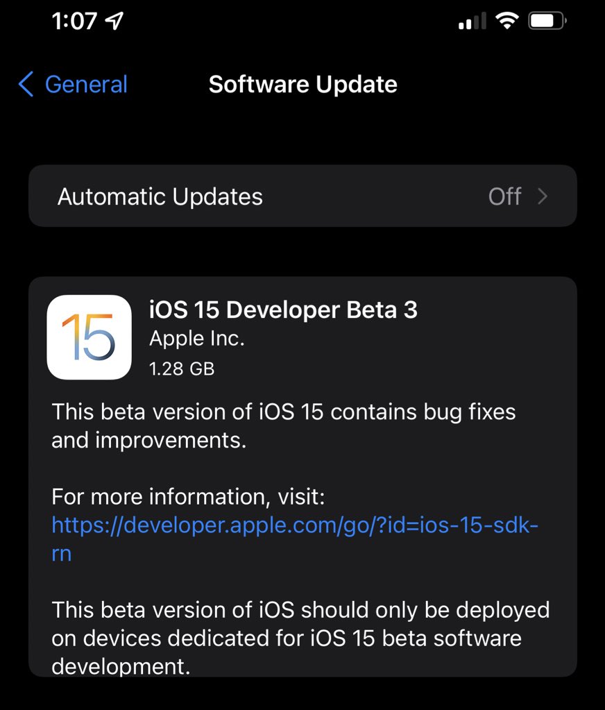 iDeviceHelpus's tweet image. OTA Now Availability!!! #iOS15beta3