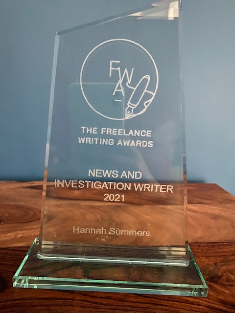 It's not every day I get something this exciting in the post :-) Thank you <a href="/UKWritingAwards/">The Freelance Writing Awards</a>
