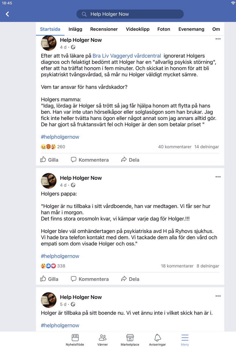 craftinghamster's tweet photo. @granskning @ETC_redaktionen @SvD @dagensnyheter @Aftonbladet @Expressen 

‼️ NÖDROP FÖR ME-SJUK ‼️
Vården &amp; behandlingen av svårt ME-sjuka personer behöver AKUT granskas. Holgers liv hänger just nu på en skör tråd pga ignoranta läkare vid en VC i Vaggeryds kommun.
#HelpHolgerNow https://t.co/Wz8mo0veLr