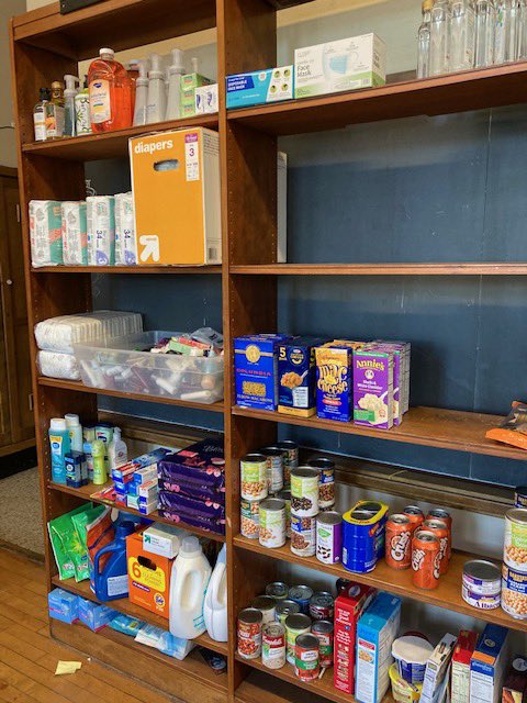 Thanks to the @thenyic, we have now set up a mini #food pantry for our students/clients to come in and take food whenever they need it! For our food pantry, we are currently accepting donations of non-perishable foods* and dental and hygiene products! (1/2) #foodsecurity