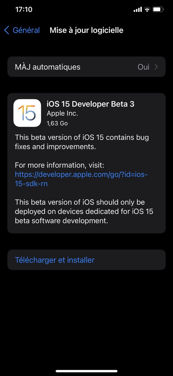 asow44's tweet image. #iOS15beta3 et disponible