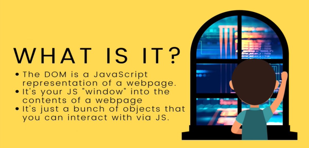 Learning about DOM, glad to finally see the link to html and css. #day43 #100DaysOfCode #udemy #CodeNewbie #javascript