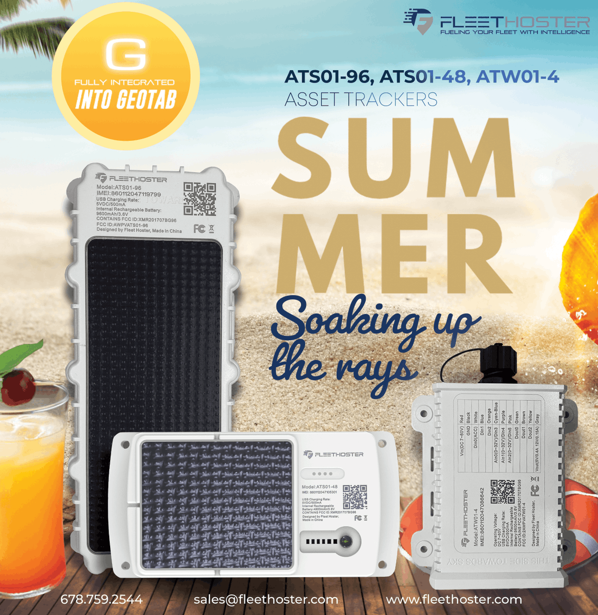 FleetHoster's tweet photo. Join our new asset trackers in soaking up the rays this summer!
#fleethoster #geotab #partner #assettracking #solar #wired #fleetmanagement #telematics https://t.co/lThjTnIC4r