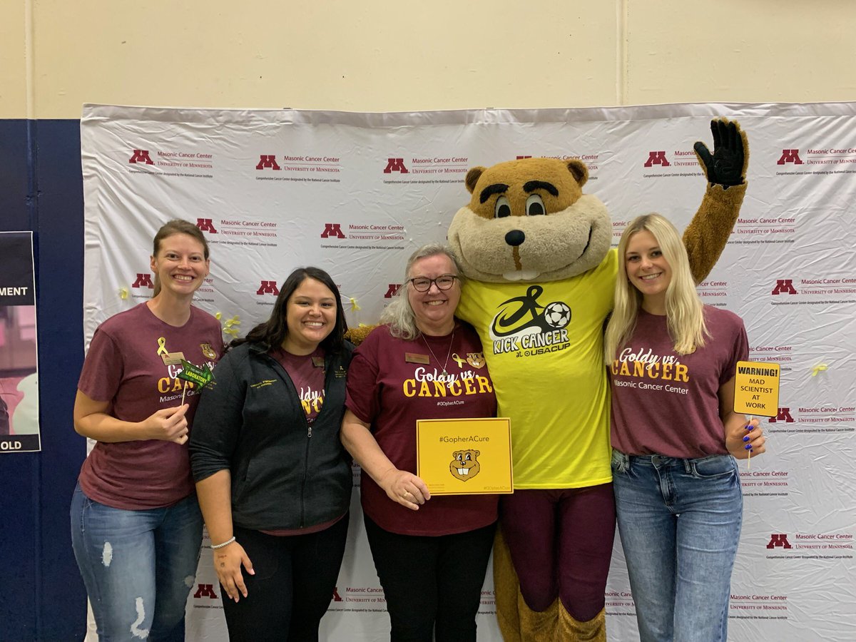 UMNCancer's tweet photo. The #UMNCancer Community Outreach & Engagement team are at @usacupsoccer Kick Cancer event today with sun safety education and an appearance from Goldy! Proceeds from the event go to @UMNChildrens! #UMNProud #GOpherACure #YourCancerCenter #MNCancerCenter https://t.co/crGFbT6JLd