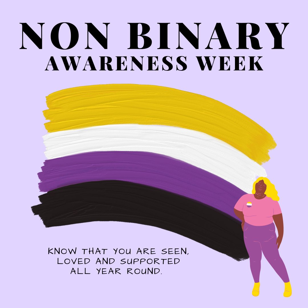 This week is Non-Binary awareness week! If you know any non-binary creatives that we should get to know - send them our way! 💛🤍💜🖤

#NonBinaryAwarenessWeek #nonbinary #NonBinaryPeoplesDay