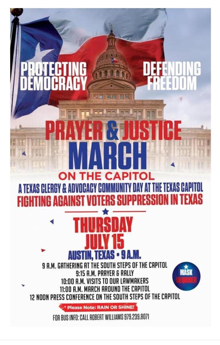 Prayer & Justice March, Thursday, July 15 at 9am CT