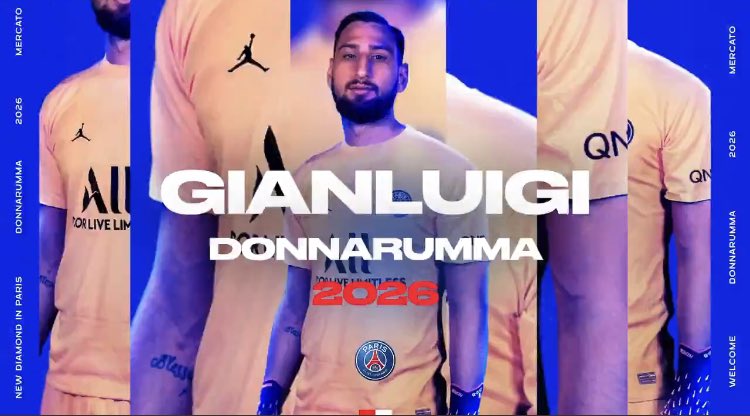 ActuFoot_'s tweet photo. 🔴 OFFICIEL ! Gianluigi Donnarumma rejoint le PSG ! ❤️💙

📸 @PSG_inside https://t.co/w6UR0co0nl