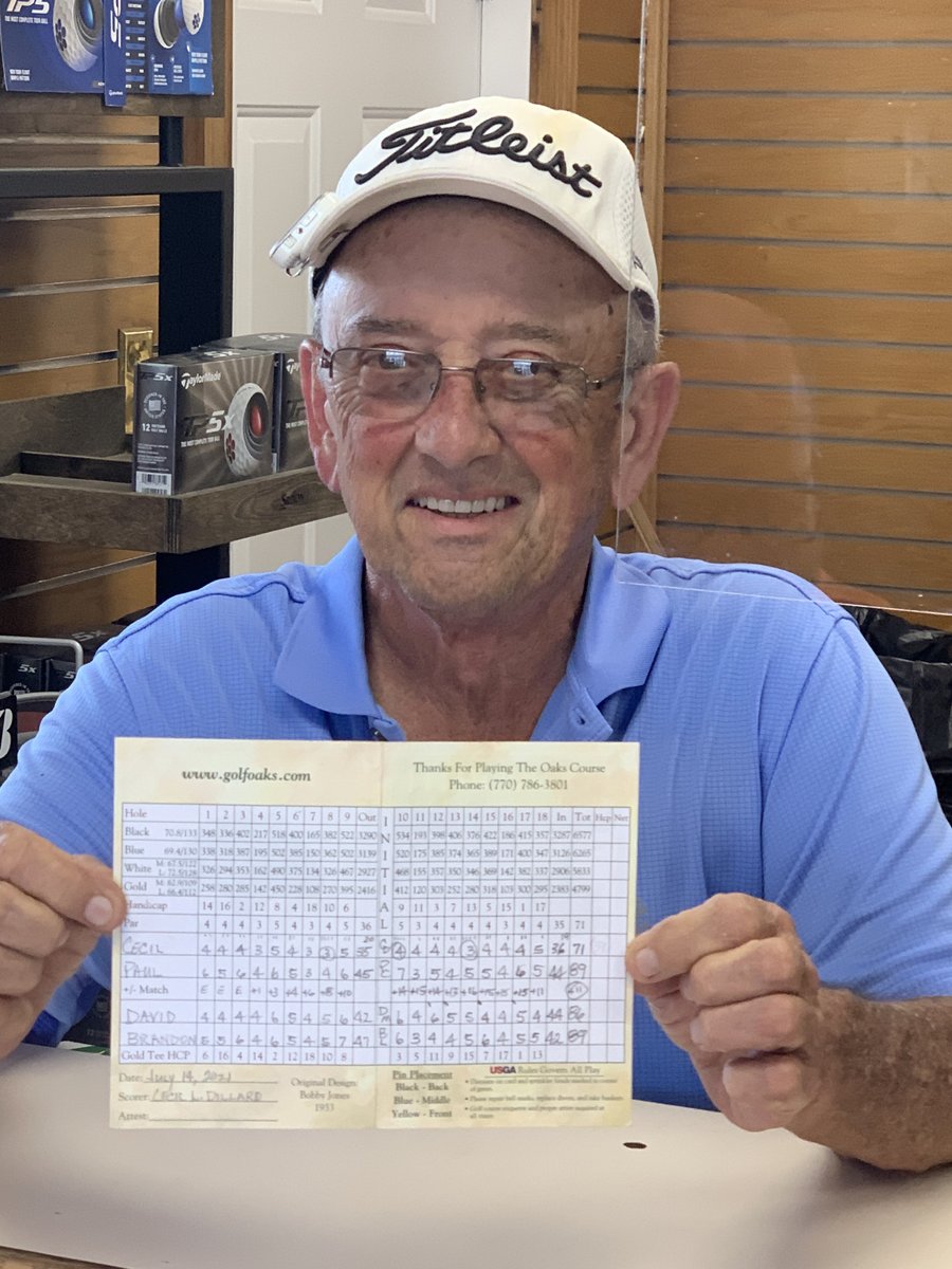Congratulations to Cecil Dillard…lowest round ever, solid even par 71!