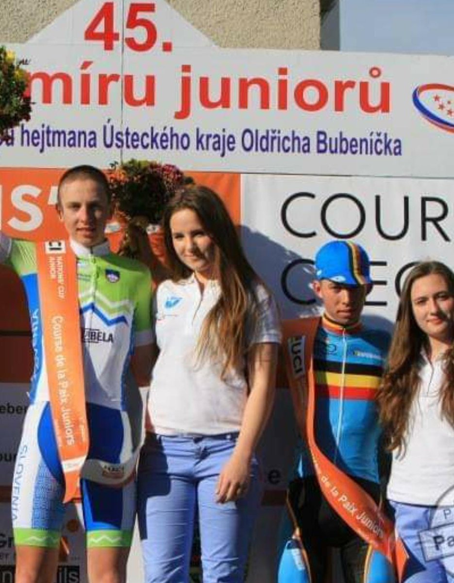 huys_laurens's tweet photo. Congratulations @TamauPogi with your 2nd victory in @LeTour top person on and off the bike. The best is yet to come! 

Throwback: Course de la Paix 2016 😅 https://t.co/i3Dkrm0dAb