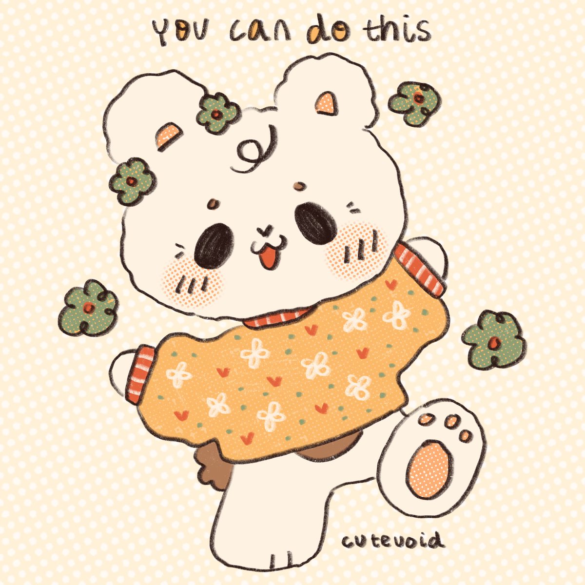 milo believes in you🐻❤️ #cuteanimalart #digitalart #cuteillustration