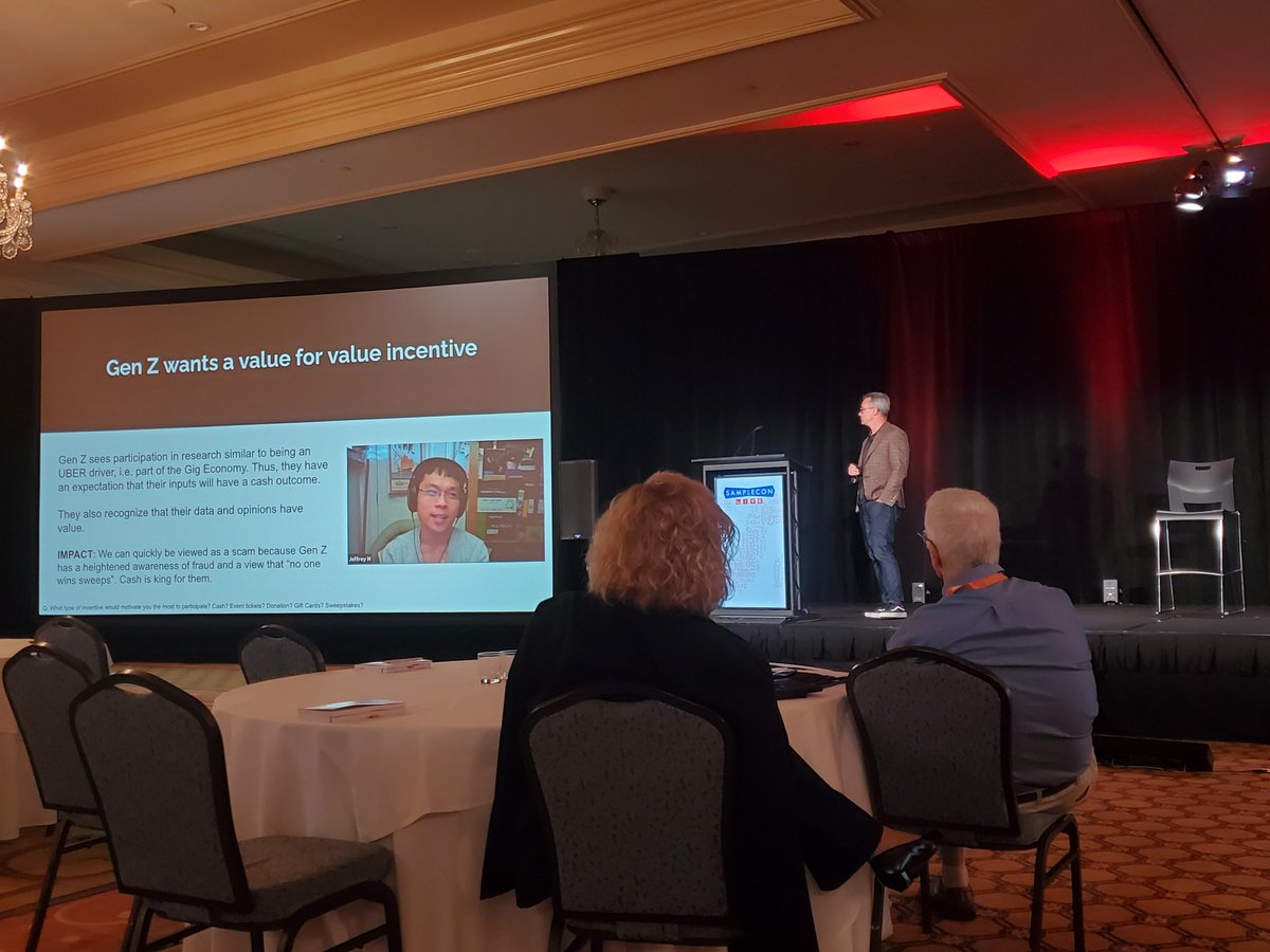 When it comes to incentives for participation in research, cash is king for Gen Z.

TBD: Will sample companies take note or keep letting that one guy insist sweepstakes will win over this cohort? #noonelikessweepstakes #onlythatoneguy

<a href="/jaminbrazil/">jaminbrazil</a> <a href="/Samplecon/">Samplecon</a> #samplecon #mrx