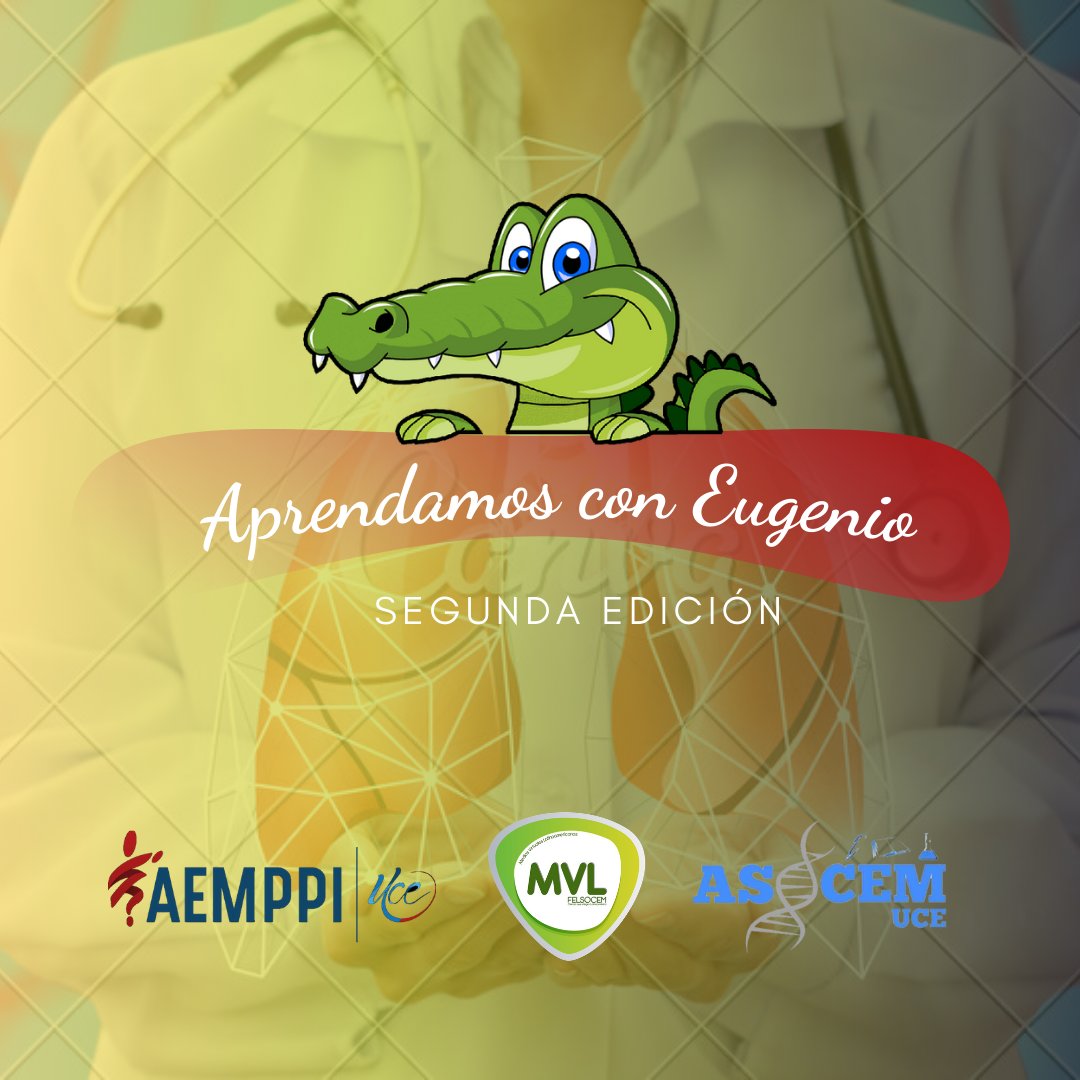 AsocemUce's tweet photo. 📌 𝓐𝓹𝓻𝓮𝓷𝓭𝓪𝓶𝓸𝓼 𝓬𝓸𝓷 𝓔𝓾𝓰𝓮𝓷𝓲𝓸 📚💙🐊❤️ | 𝑺𝑬𝑮𝑼𝑵𝑫𝑨 𝑬𝑫𝑰𝑪𝑰Ó𝑵

Feliz ombliguito de la semana te desea la Familia AEMPPI UCE y ASOCEM UCE, hoy Eugenio nos invita a aprender o recordar datos importantes sobre Neumología 🫁 con increíbles mnemotecnias. https://t.co/I4FBvXoajV