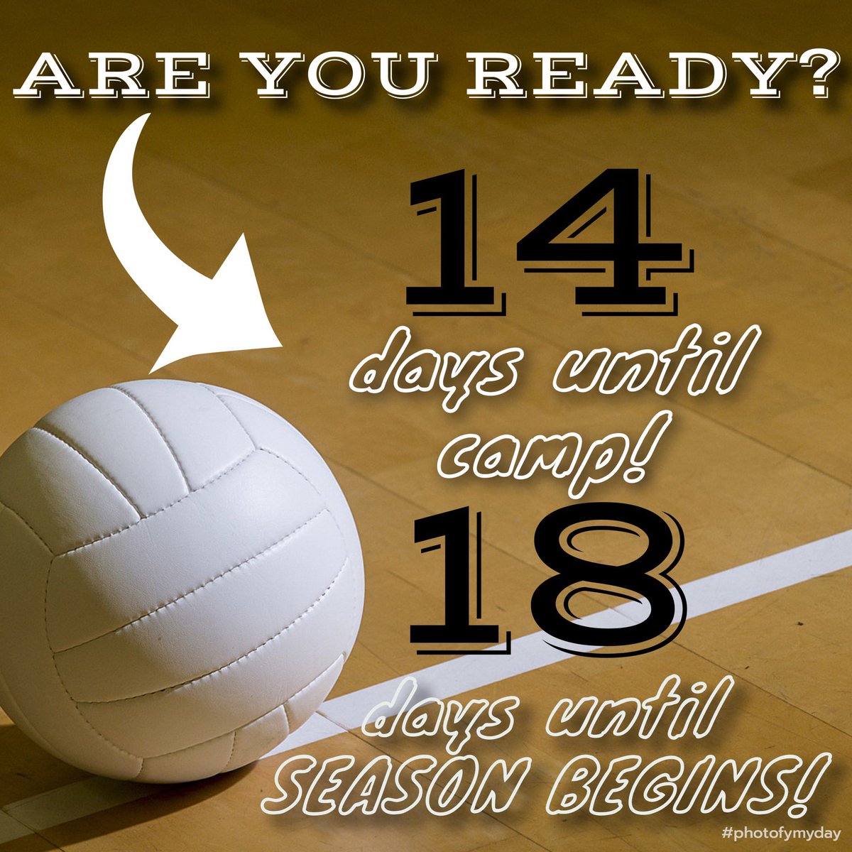 NewWaverlyVB's tweet photo. Countdown is officially on! 🏐🐾 https://t.co/7YBfWyGUxQ