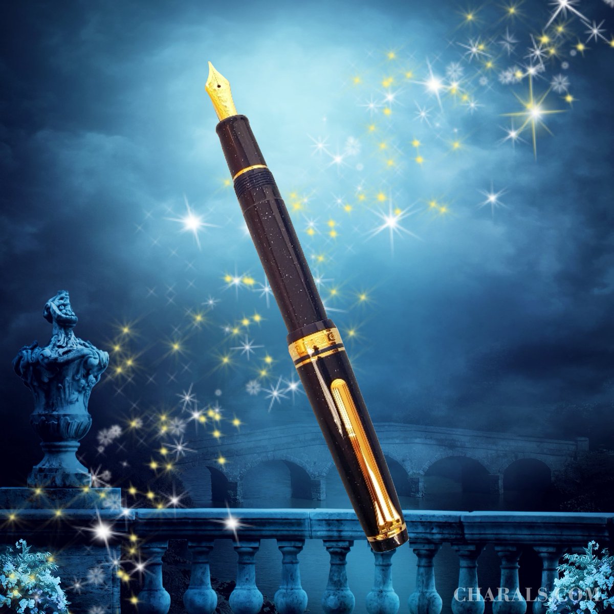 charalsboutique's tweet photo. Like a dream the aventurine body of the Sailor Pro Gear Slim "Fairy Tale" fountain pen in Vega Navy Blue glistens like the night sky looking into eternity.
#sailor #sailorpens #professionalgear #progear #japan #fountainpen #fairytale #aventurine #stars #magic #vega #robsonst https://t.co/60UWvVBtxV
