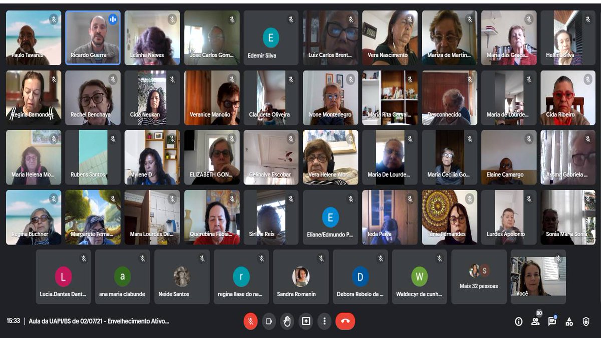 unifesp's tweet photo. O primeiro curso virtual da Universidade Aberta para as Pessoas Idosas do Campus Baixada Santista (UAPI/Unifesp) contou com a participação de idosos(as) de várias partes do país e abordagem de diversos temas: https://t.co/q8Ir6inCql. #unifesp #somosunifesp #unfiespbs #uapi https://t.co/pMZNGPMS3q
