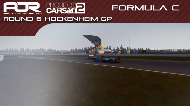 ApexOnRacing's tweet photo. 🚨 #AORPCARS LIVE NOW 🔴

It is time for Round 6 of the AOR @projectcarsgame Formula C League at Hockenheim. 🇩🇪

Join us for an epic season finale!

🎮 PC | 🎙️ @KikiMac77 &amp; @Mckinky88
📺https://t.co/F9YaB0LCpF https://t.co/EgqQ6mt6SY