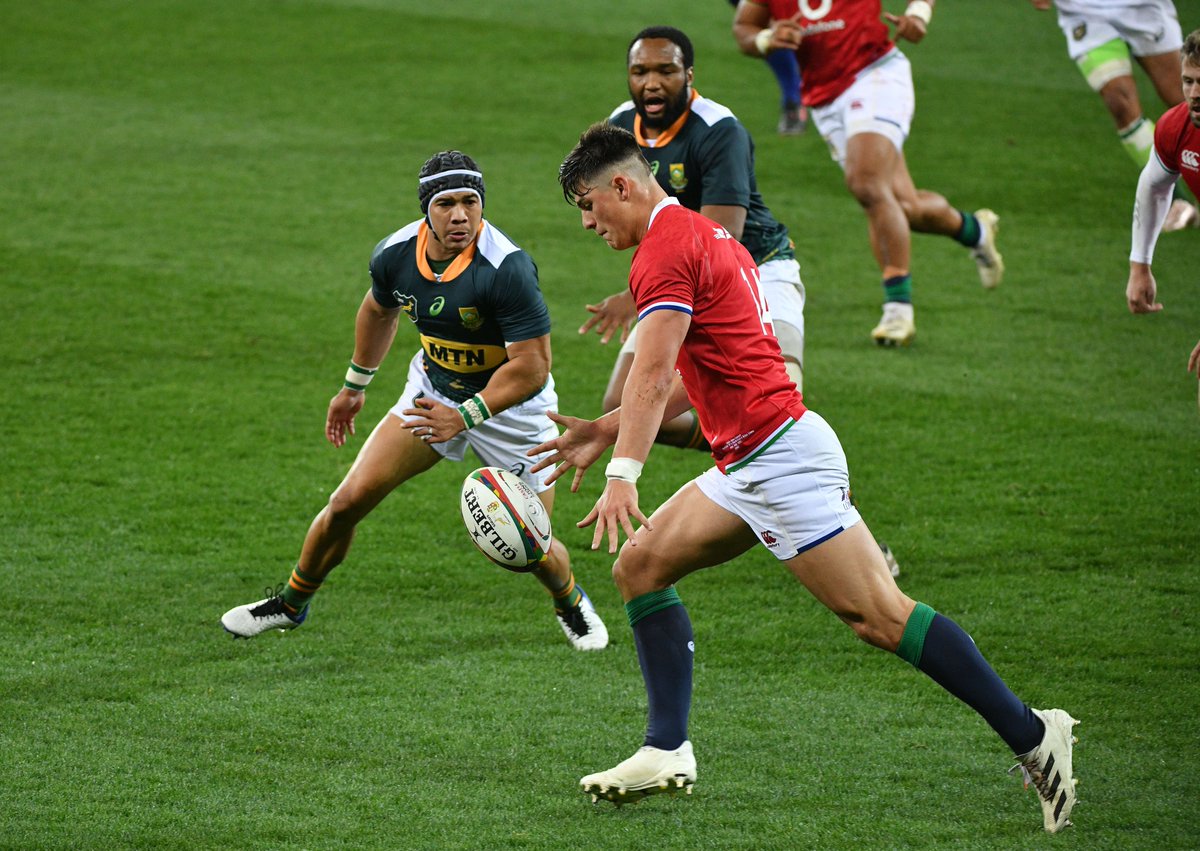 Springboks's tweet image. ⏱️ Less than eight minutes to go before half-time and it’s 17-3 to South Africa ‘A’ with Lukhanyo Am over after a great run by Cheslin Kolbe.
#CastleLionsSeries #StrongerTogether #StrongerForever