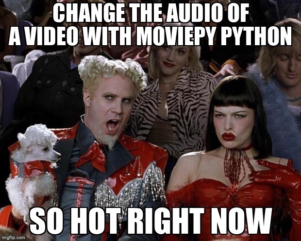 overflow_meme's tweet photo. Change the audio of a video with Moviepy Python https://t.co/ju6TsL5q1t #moviepy #python https://t.co/CVmnC2t1NH