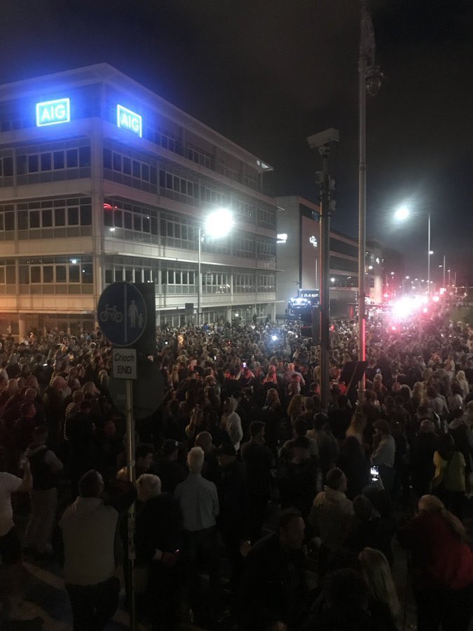 News Update; Thousands still protesting outside the #ConventionCentre in Dublin where the Government have passed legislation for the use of #VaccinePassports for in hospitality and possibly other indoor settings.