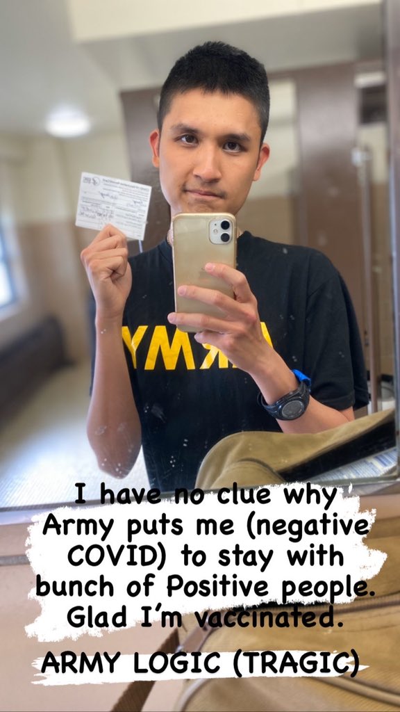 IRP_HongKong's tweet photo. Got periodly heart pain(myocarditis, side effect of mRNA COVID vaccine), Sent to isolation barrack stay with bunch of positive COVID people for a week

Trust me, luv ur life, luv ur wife, NEVER join the Army

You’ll only get injure, depression and probably COVID
#ARMY
#ArmyLogic https://t.co/fhxyes0YlS