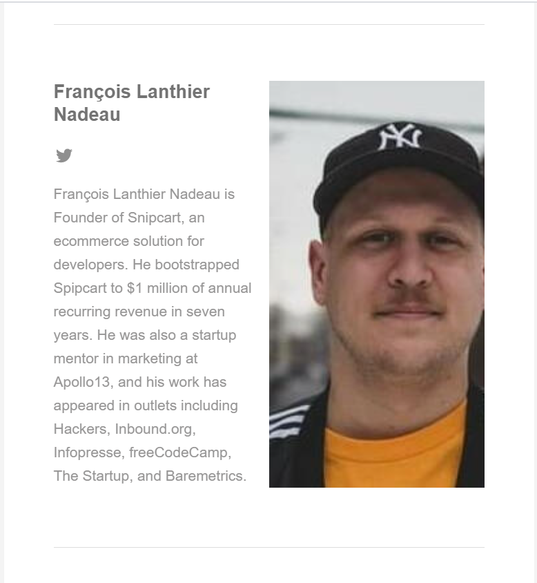 hackerbrews's tweet image. Today&apos;s indie hacker of the day is @the_fln, Founder of @snipcart