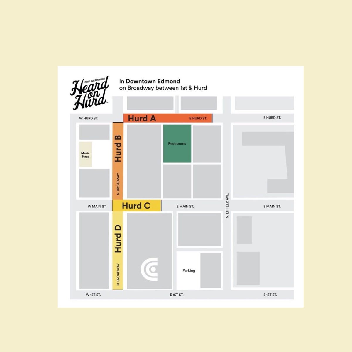 outsyde_'s tweet photo. This Saturday from 6-10 we will be in Downtown Edmond for this month’s Heard on Hurd! We’re excited to connect and share energy with our community through many great vendors and performers. We will have logo tees, all new hats, and exclusive tee color ways and designs. ✌️ https://t.co/JxpB374qe0
