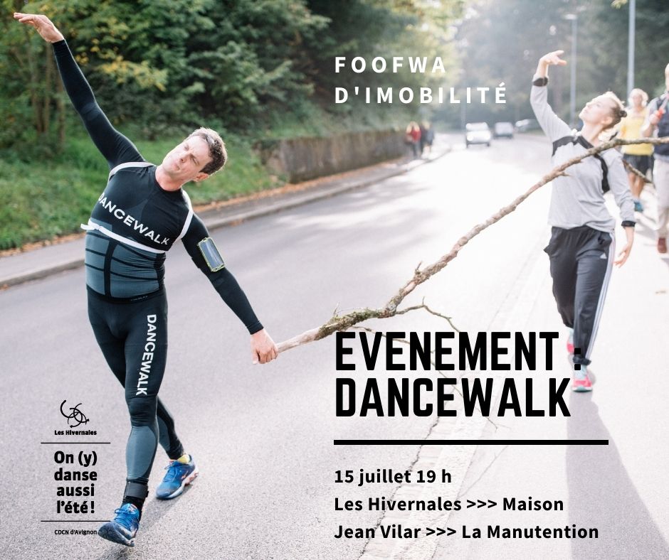JEUDI 15 JUILLET 19 H :: ÉVÉNEMENT :: DANCEWALK
Foofwa d'Imobilité propose une dancewalk dans les rues d'Avignon !! 
Départ à 19 h des Hivernales pour une 1/2 heure de déambulation.
Faites passer et venez nombreux !!
#dansewalk #evenement #avignon #festival #OFF21
