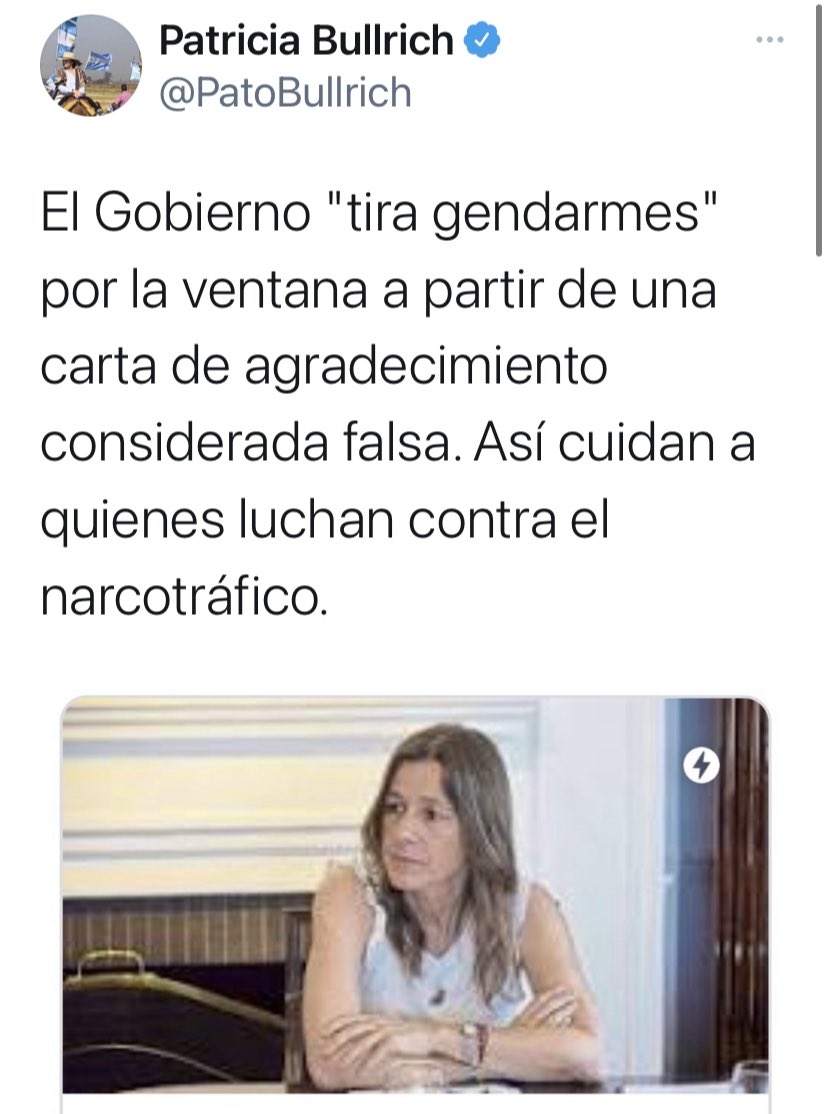CeRodriguezarg's tweet image. Estimada Patricia Bullrich:
La carta no solo no es falsa sino que la Ministra de Seguridad cuida la legalidad, el prestigio y la credibilidad de la Gendarmería.
Se lo explicó brevemente en este hilo.