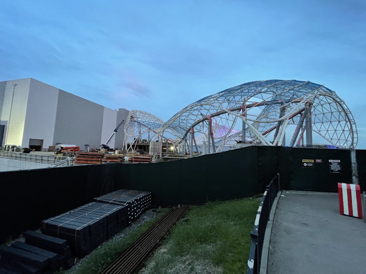 Attractions's tweet photo. The latest look at the Tron ride construction at Magic Kingdom. https://t.co/EQljhSIFq4