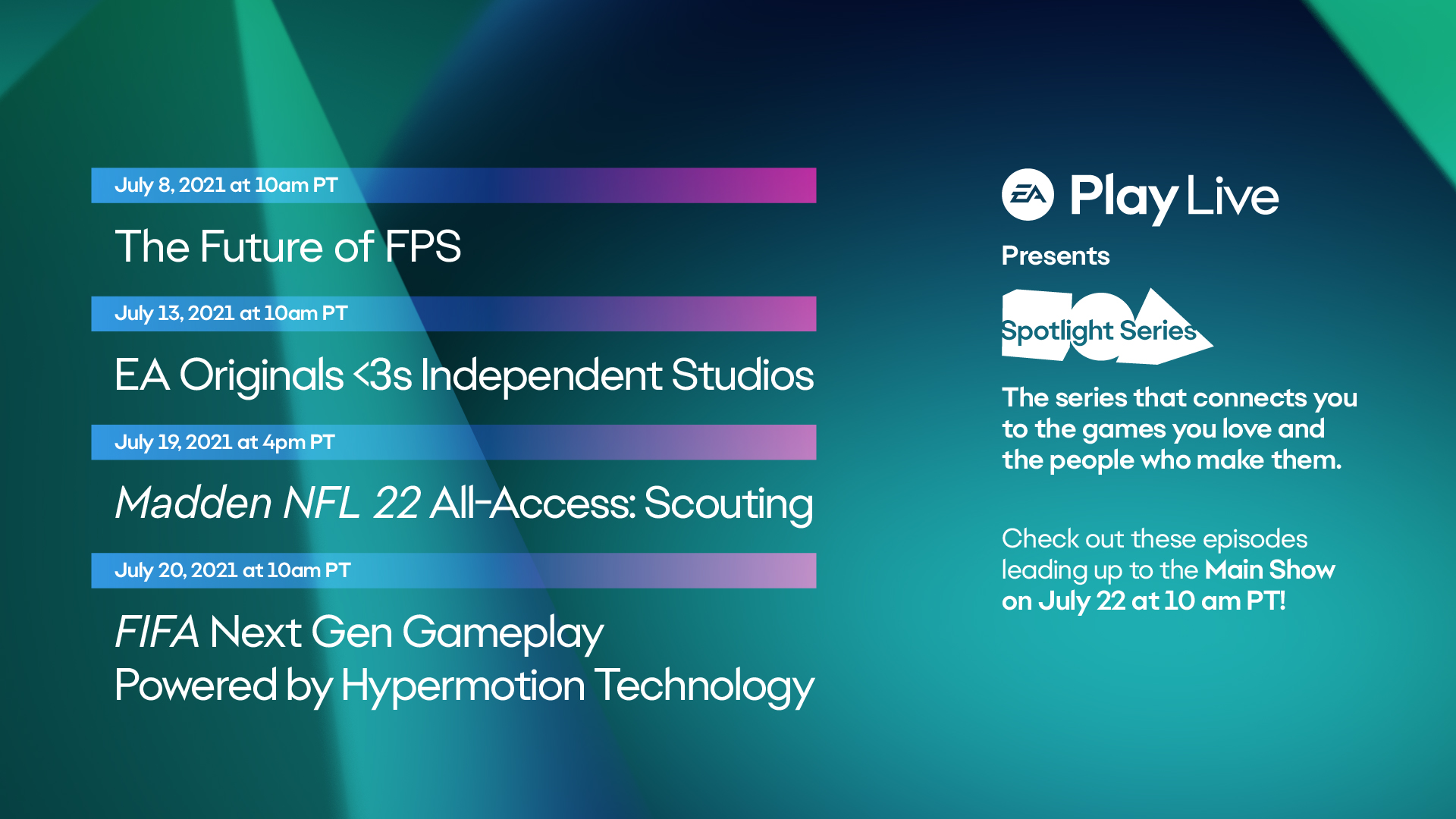 Electronic Arts We Are Adding Another Spotlight To The Schedule Get A Look At Fifa22 On July At 10am Pt 1pm Et Easportsfifa Twitch T Co Fqy4ee3edv Youtube T Co Urxhl0mapx T Co 93zqsxa7kt