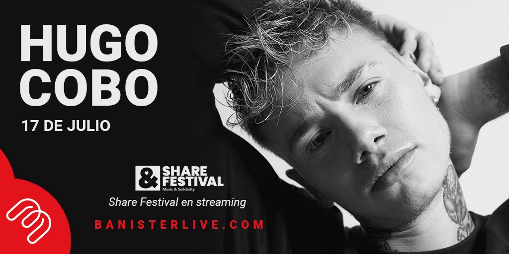 ¡Quedan 3 días! Disfruta de <a href="/xhugocobox/">COBO</a> y de su directo en el <a href="/ShareFestBCN/">SHARE FESTIVAL BCN</a>, ¡su primer show en directo en Barcelona! ¡Tenemos muchas, muchas ganas!

Seas de donde seas, sigue su concierto en Banister Live. Consigue tu entrada en banisterlive.com/concerts

#HugoenBanisterLive