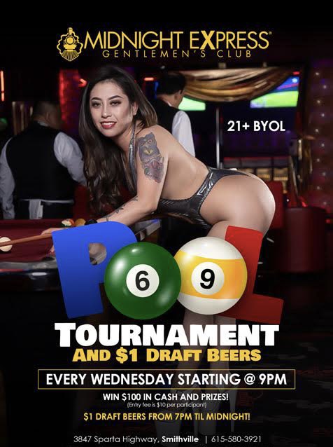 MNXSmithville's tweet photo. Want a chance to win $100 in cash and prizes? Join us for Tournament Wednesday! 💸😎👙
.
.
.
#midnightexpresssmithville #tournament #wednesdays #drinks #prize https://t.co/ehsFHao3Jt