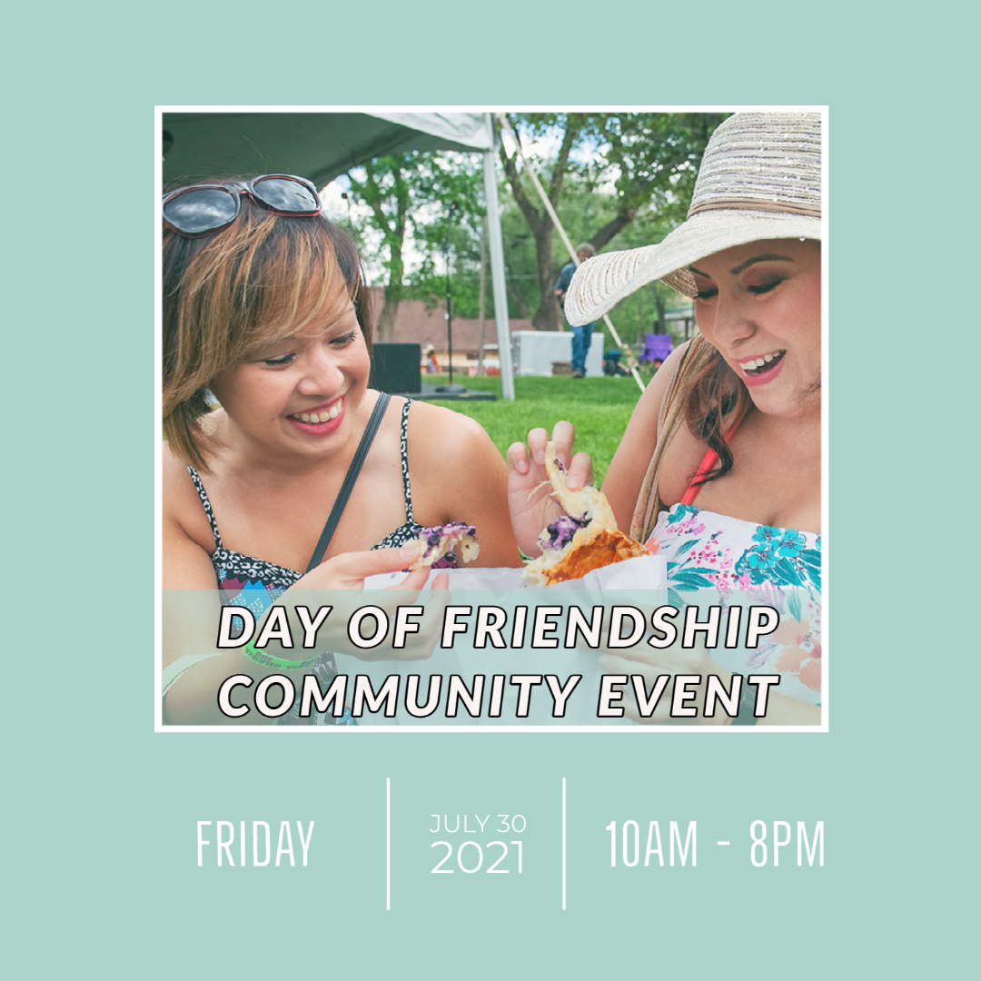 The Day of Friendship Community Event is a time where local youth can meet each other before the school year begins, our residents can enjoy live performances together and much more!

The event starts in Schryver Park at 10AM on July 30, and ends with the Moonlight Market at 8PM.