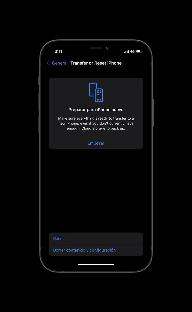 ZonaAppleWorld's tweet image. Opción en configuración para preparar para #iPhone nuevo en la beta 3 de #iOS15 #iOS15DevBeta3