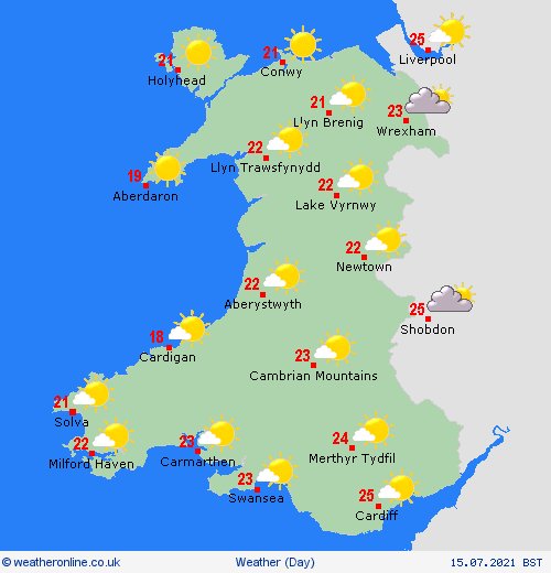 DerekTheWeather's tweet image. St Swithin&apos;s Day tomorrow will be dry! Patches of low cloud in the morning will clear leaving sunnier skies. Temperatures widely reaching the mid to high 20s over the weekend. The @metoffice predicts a roasty toasty 30°C in Cardiff Bute Park on Sunday and Monday. Proper summer!