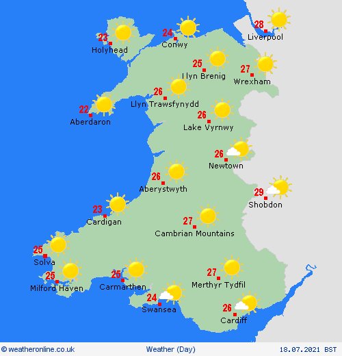 DerekTheWeather's tweet image. St Swithin&apos;s Day tomorrow will be dry! Patches of low cloud in the morning will clear leaving sunnier skies. Temperatures widely reaching the mid to high 20s over the weekend. The @metoffice predicts a roasty toasty 30°C in Cardiff Bute Park on Sunday and Monday. Proper summer!