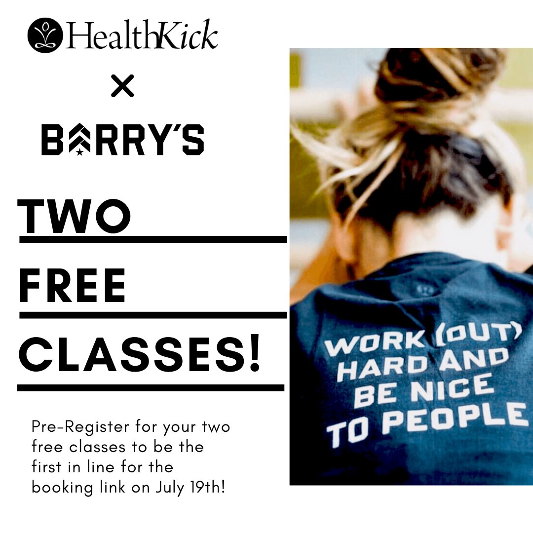 We are teaming up with Barry's Miami to help you stick to your fitness goals this summer! Everyone gets 2 free classes: July 19th - August 1st. First timers and regulars are welcome to join! Pre-Register below to receive the live booking link next week.

…hkick-x-barrys-miami.kickoffpages.com