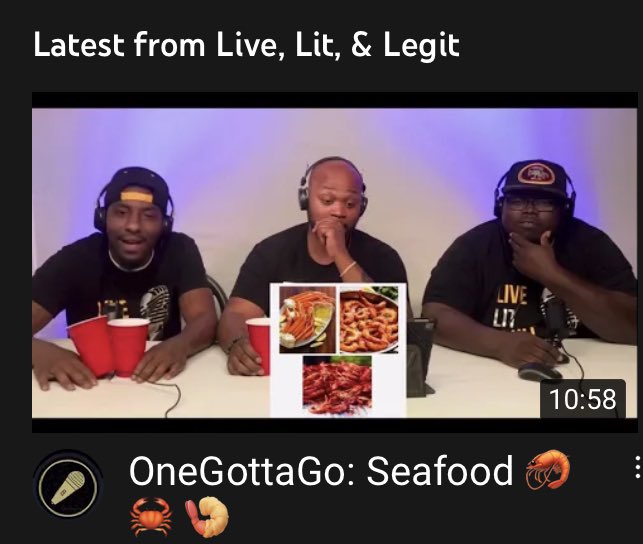 legit_live's tweet photo. 🚨 OGG 🚨 ONE GOTTA GO! Seafood 🦞 @MrOneGottaGo @Q2Cup @ThatBDubGuy 

https://t.co/b9IO1dVUVe

Check out our latest video! https://t.co/bouGZh9JXv