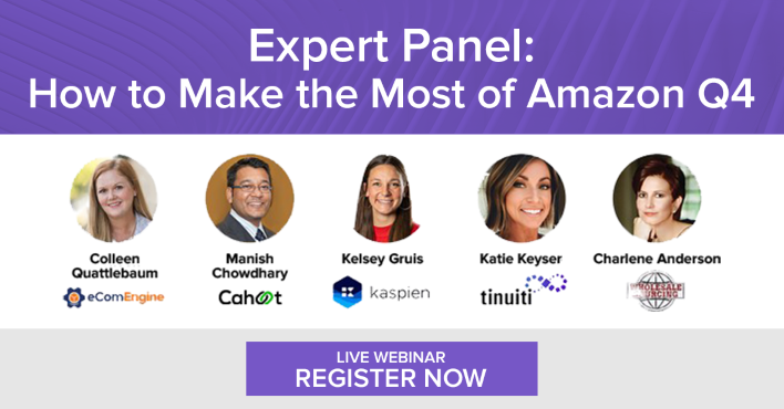 LetsCahoot's tweet photo. [Expert Panel Webinar] How To Make the Most of #AmazonQ4. #Amazonsellers - join @eComEngine  @LetsCahoot @KaspienInc @Tinuiti @char_anderson for #amazonq4mastery on #AmazonAdvertising #eCommerce #Fulfillment #AmazonFBA #AmazonFBM
https://t.co/TWmBoJVuXp https://t.co/fSBCuoiKy8