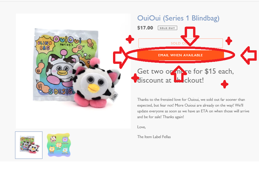 🐡ITEMLABEL STOCK UPDATE🐟 - Ouioui should be sometime in mid