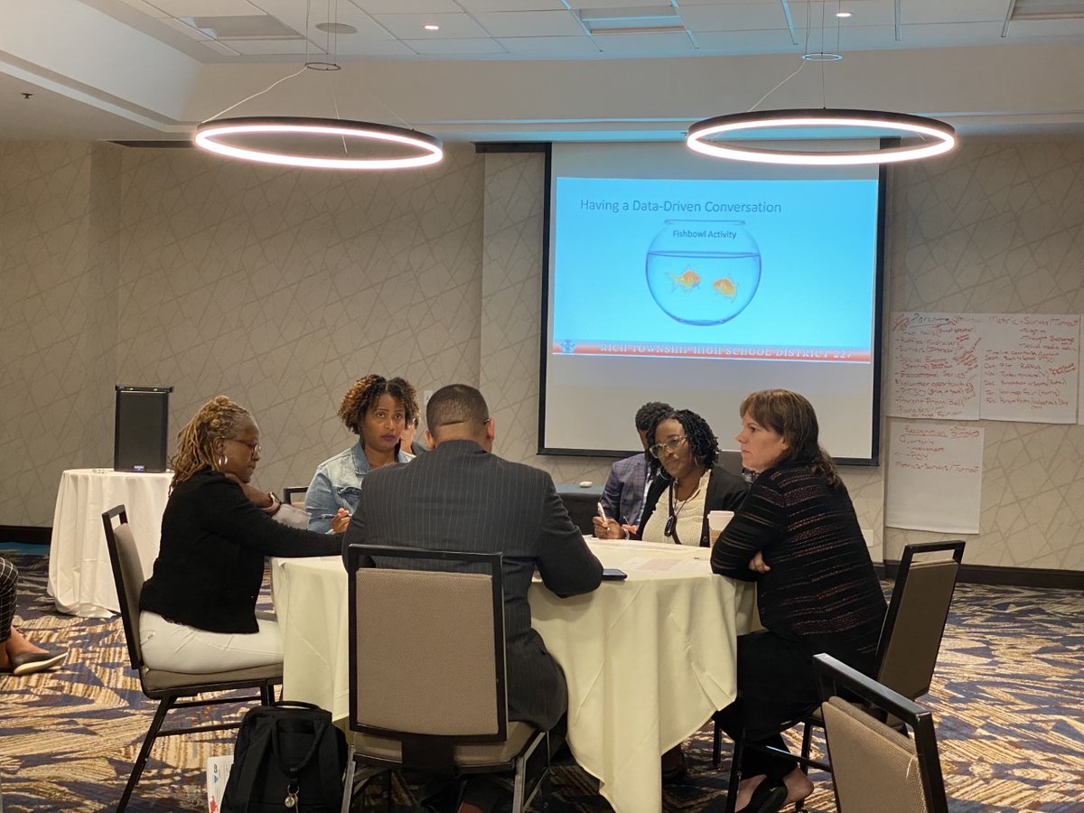 It was fun to spend time in the fish bowl this morning! We got great practice with this technique during Day 3 of our admin retreat. #RichInStudentSuccess
