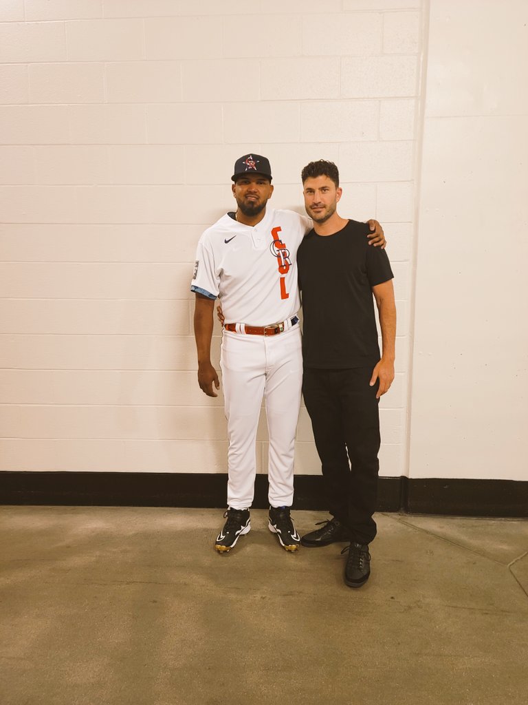 LASportsMgmt's tweet photo. Happy and fortunate to be able to experience this special moment with my hermanito @germanmarquez5 - what an amazing ambassador for the @Rockies #AllStarGame2021 vamos por más 🙏💪 https://t.co/rQEKvbsW55
