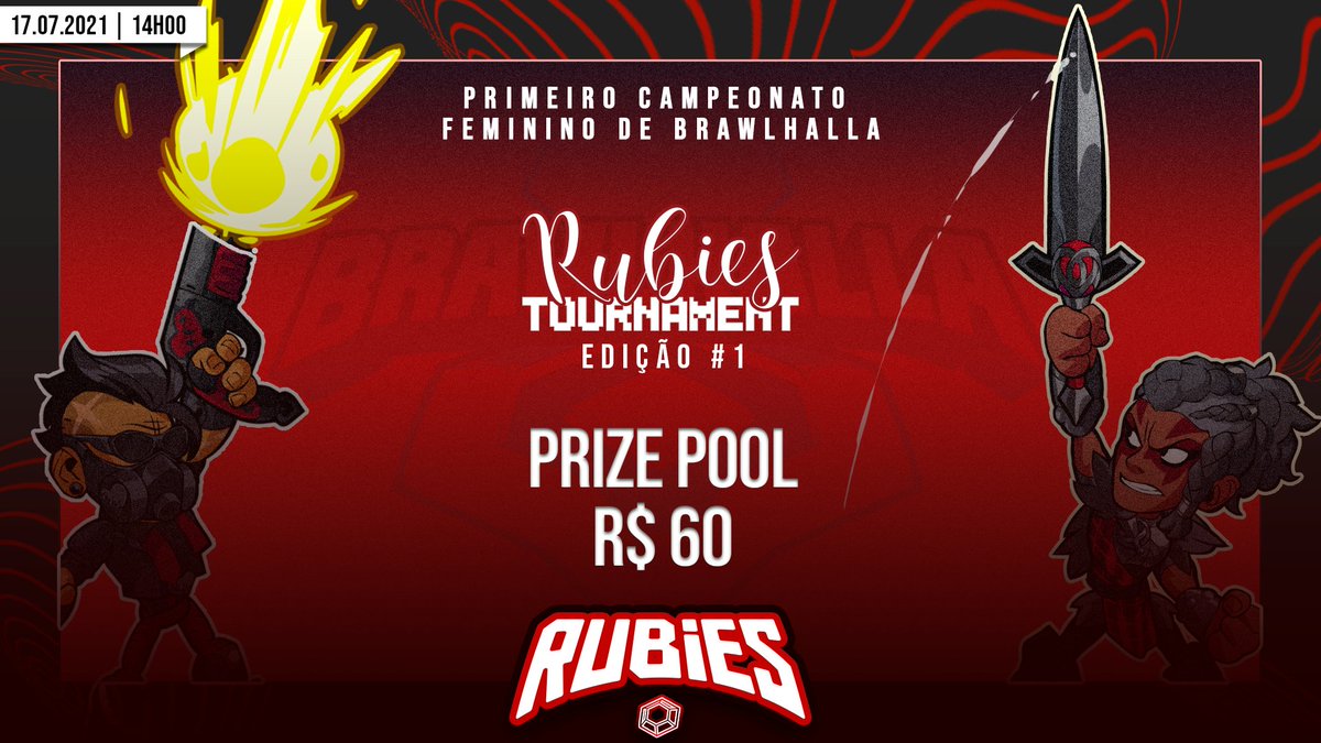 rubiesbh's tweet photo. Esse sábado, 17, acontecerá o Rubies Tournament Edição #1, um torneio voltado exclusivamente para mulheres

Nos siga em https://t.co/jFGu9egyWF para acompanhar esse embate único https://t.co/Ou7V46rqdF