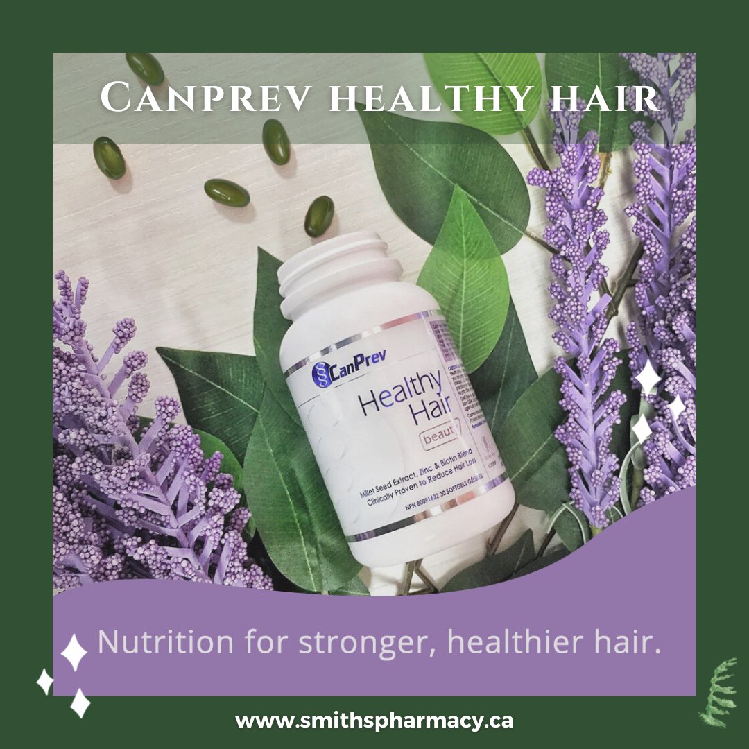 smithspharmacy_'s tweet photo. Check out this unique blend from CanPrev. Blend of gluten-free millet and what extracts, biotin, zinc and vitamin B6 is clinically proven to reduce hair loss, stimulate hair growth and improve hair volume thickness, brightness and shine.  

https://t.co/n9qlh6jg78 https://t.co/hl9gIE2JeP