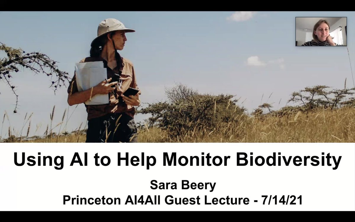 sunniesuhyoung's tweet image. Thanks so much Sara (@sarameghanbeery) for the amazing talk! Our project team in Princeton AI4ALL (@ai4allorg) is focusing on biodiversity monitoring using computer vision, inspired by your work, so it was super cool to hear more about them directly from you. Students loved it🧡