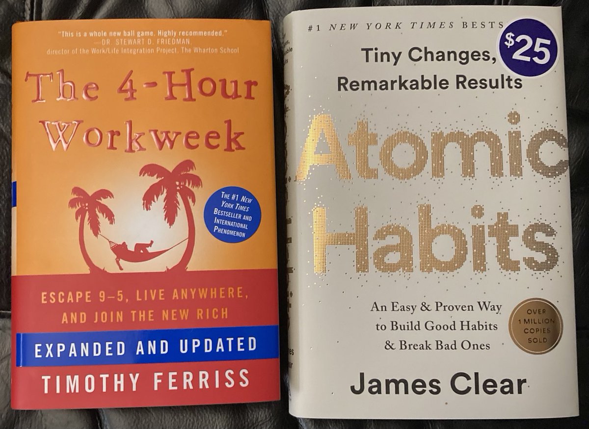 GetRichBrothers's tweet photo. Finally picked up these two books… already know they’re gonna be great!
#AtomicHabits
#FourHourWorkWeek #4HourWorkWeek https://t.co/dLyExNMQ6Y