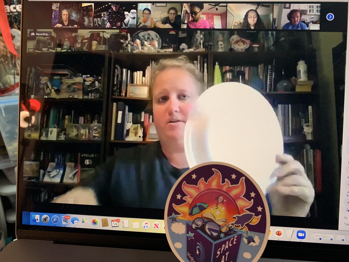 HigherOrbits's tweet photo. Summer &amp; Sunshine brought about today’s #SpaceAtHome activity Sundials! Our students are having a blast with @azspacecampgirl in today’s Summer of Space webinar. Thrilled to have students from across the country join us today! #SpaceInspires #STEM #STEAM https://t.co/P4hukWAI9u